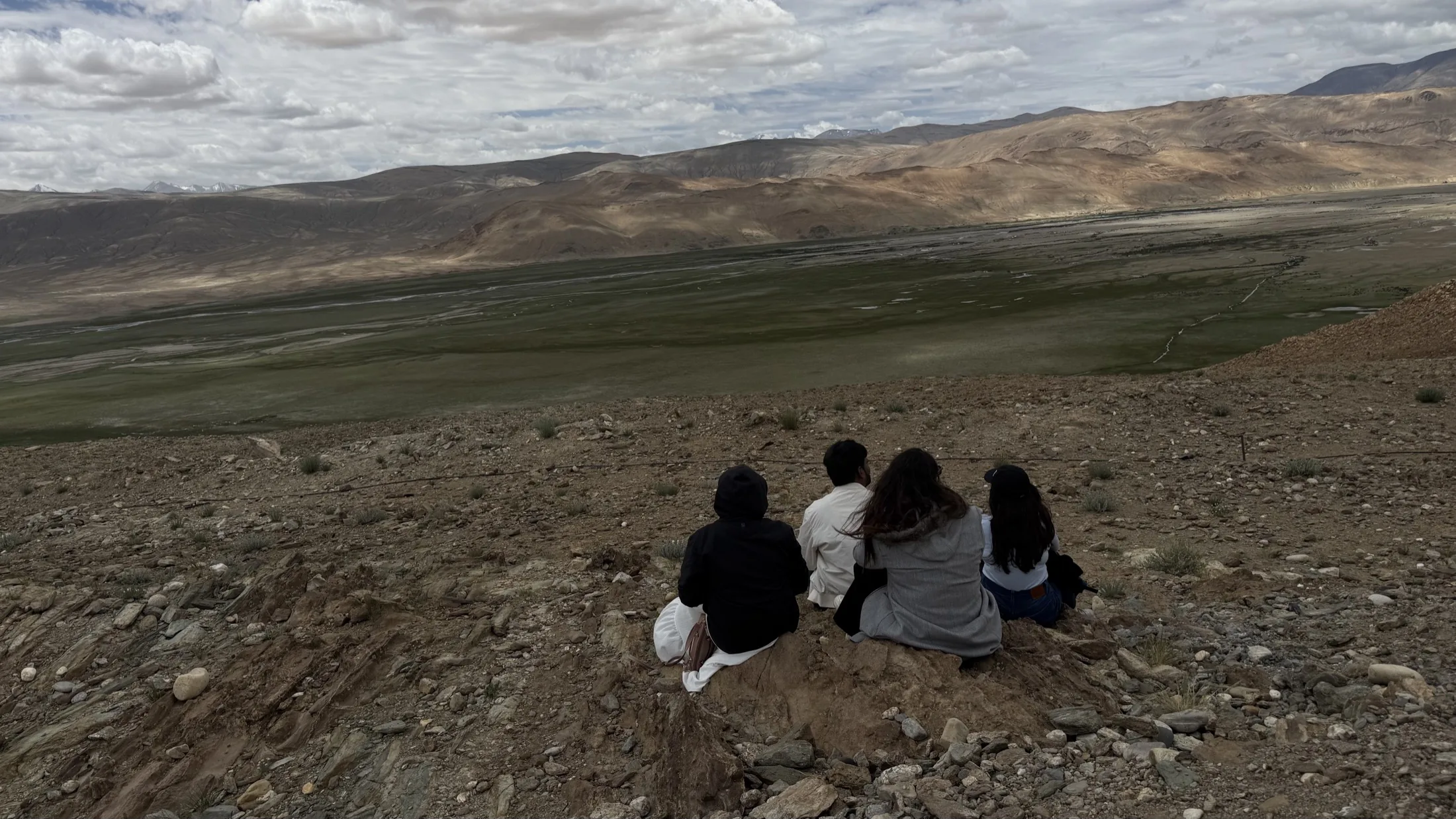 Sitting above the Changthang plain at Hanle