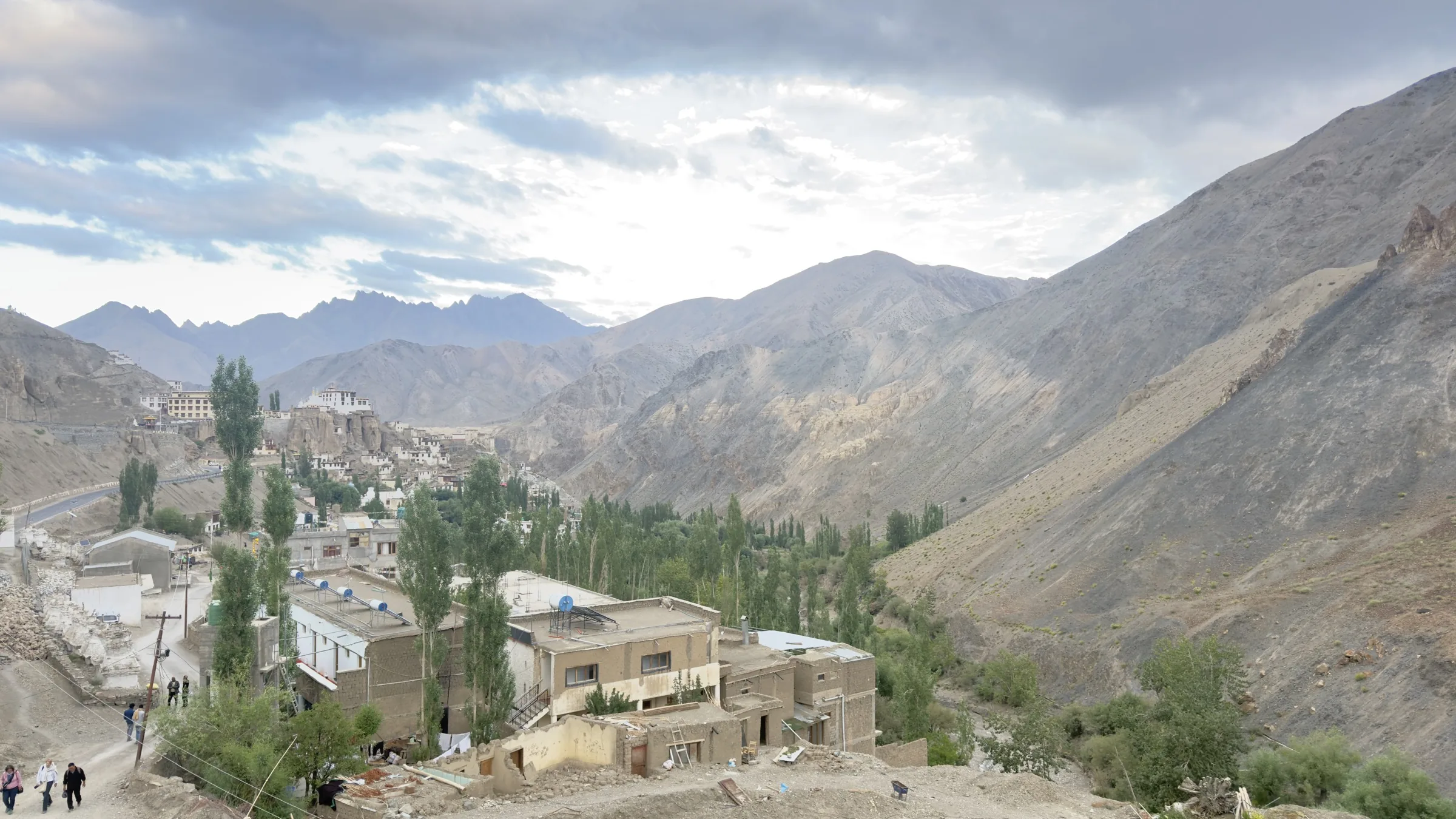 Lamayuru village with the monastery on the hill