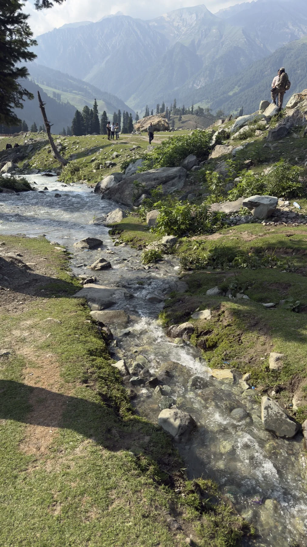 The river point at Thajiwas, where we were turned back